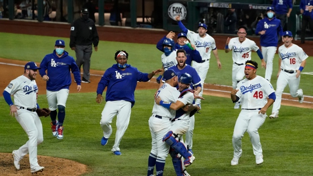 Los Angeles Dodgers celebrate