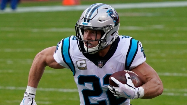 Women's Christian McCaffrey Black Carolina Panthers Game Time