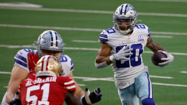 Pollard scores 2 with Elliott out, Cowboys beat 49ers 41-33