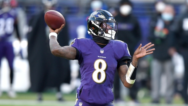 Baltimore Ravens QB Lamar Jackson practice 