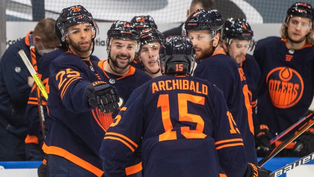 Edmonton Oilers celebrate