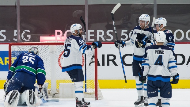 Winnipeg Jets celebrate