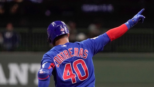 Plunked again, Willson Contreras hits back with home run, Chicago Cubs beat  Milwaukee Brewers 