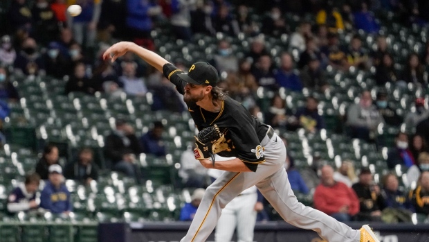 Pittsburgh Pirates starting pitcher JT Brubaker delivers a pitch