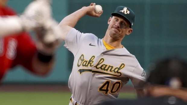 Chris Bassitt Strikes Out 10 Pitches Oakland A S Past Boston Red Sox Tsn Ca