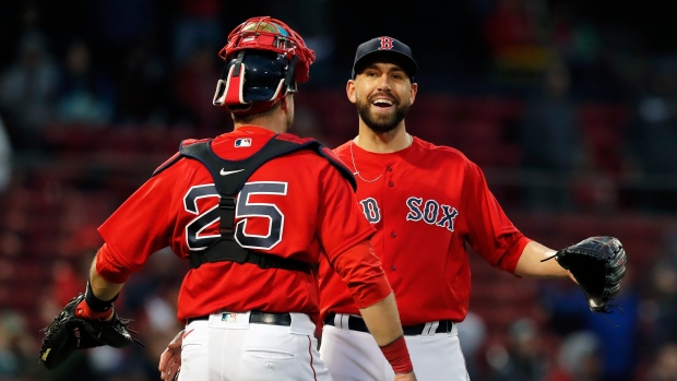 Red Sox play the Miami Marlins at Fenway Park