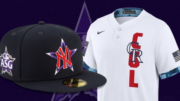 MLB All-Star Game uniforms hats 