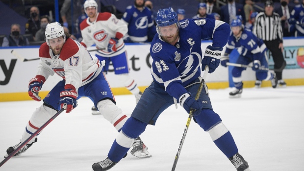 Stamkos skates, but 'still a real possibility' he won't play in
