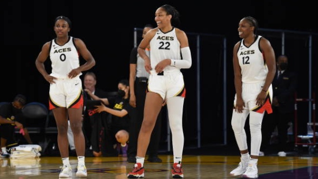 A'ja Wilson leads Aces past Los Angeles Sparks, wins ESPY