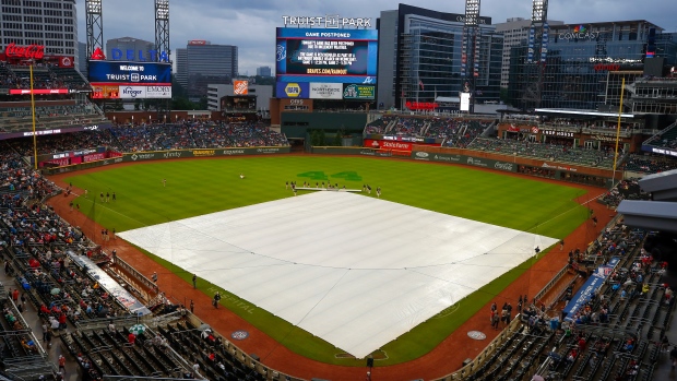 Atlanta Braves Truist Park rain