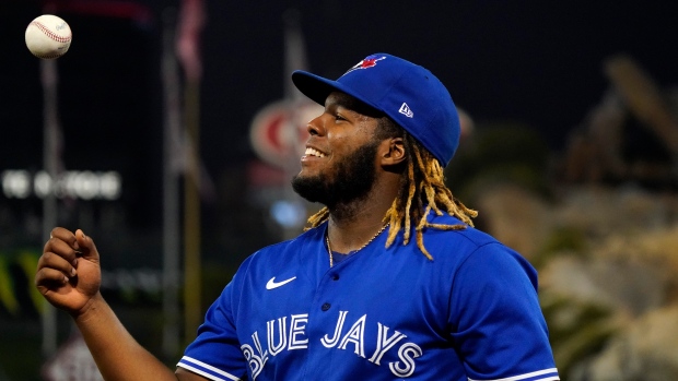 Vladimir Guerrero Jr. attends Raptors game