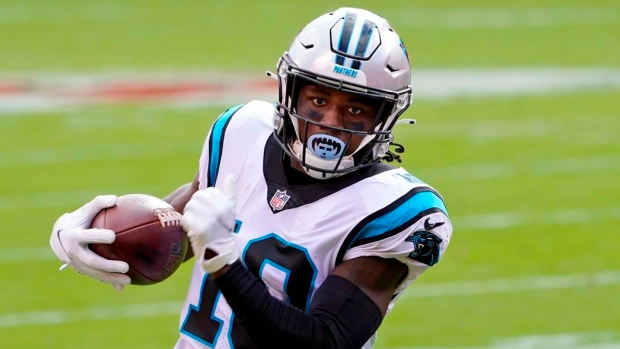 WR Curtis Samuel speaks to the media after Thursday's practice