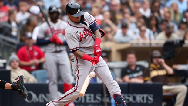 Arcia delivers winning hit in 9th, Braves beat Padres