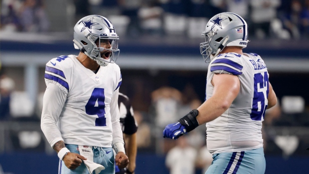 Prescott, Cowboys beat Giants 44-20 year after ankle injury