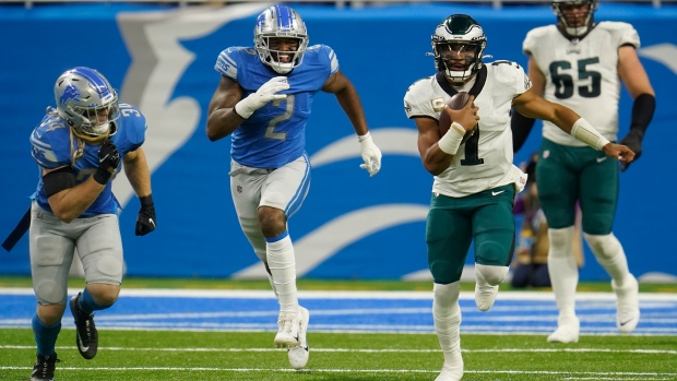 Eagles run for 4 TDs in 44-6 victory over winless Lions