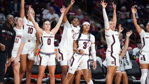 Destanni Henderson Zia Cooke Laeticia Amihere No. 1 South Carolina ...