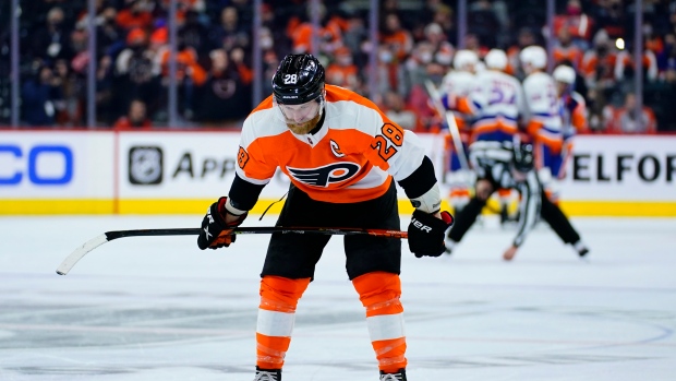 Flyers' Claude Giroux out with lower body injury 