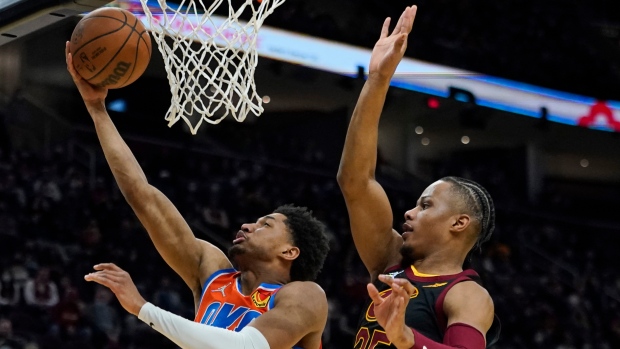 Garland, Mobley have big nights, Cavs beat Thunder 94-87