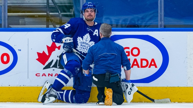 Auston Matthews of the Toronto Maple Leafs warms up in an Indigenous  News Photo - Getty Images