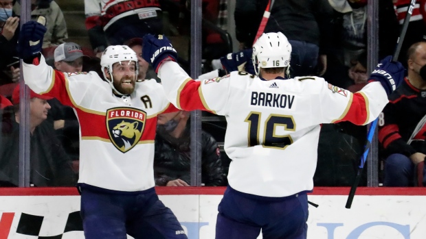 Florida Panthers defenseman Aaron Ekblad is shown during the first