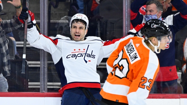 Flyers fall to the Washington Capitals, 5-3, and lose fourth straight