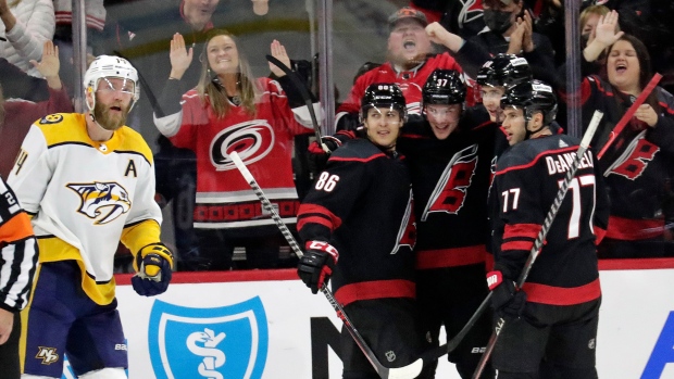 Svechnikov scores twice as Hurricanes defeat Flames for 9th win in
