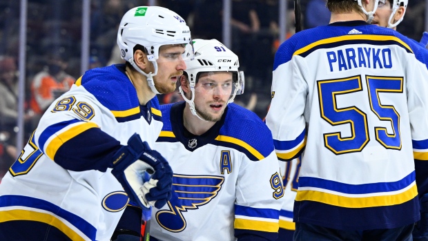 Blues host the Golden Knights after Kyrou's hat trick