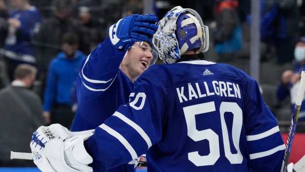 Mitch Marner and Erik Kallgren