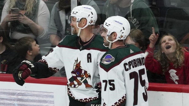 Arizona Coyotes celebrate