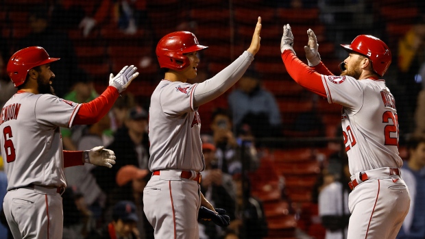 Los Angeles Angels' Taylor Ward suffers facial fractures after being hit in  head with pitch