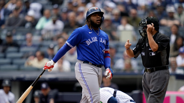 Vladimir Guerrero hits for Montreal Expos' last cycle tonight on TSN 