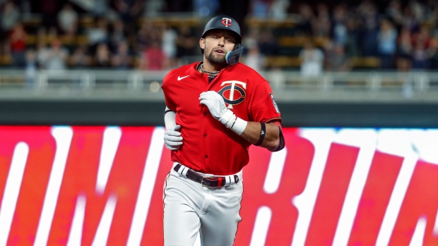 MINNEAPOLIS, MN - MAY 14: Cleveland Guardians left Fielder Steven