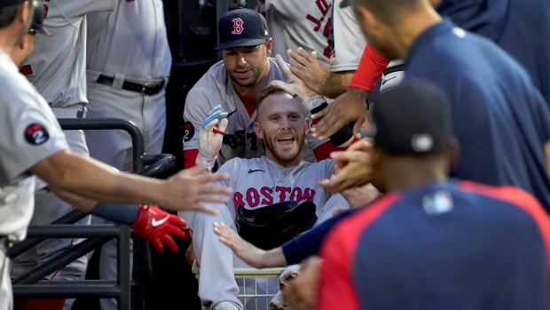 Trevor Story's three-run blast, highlight-reel catch leads Red Sox