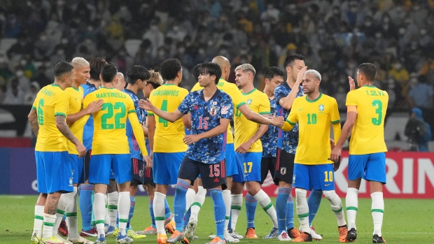 Neymar Brazil beats Japan friendly 