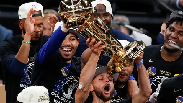 Golden State Warriors celebrate 