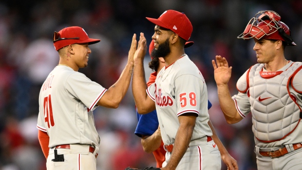 Bryce Harper praises the performance of Bryson Stott in the NLCS.