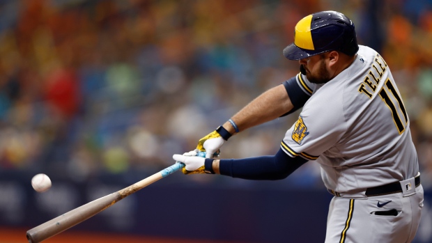 Francisco Mejia of the Tampa Bay Rays hits a solo home run against News  Photo - Getty Images