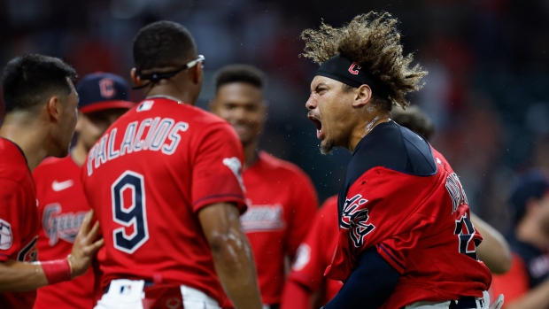 WATCH: Cleveland Guardians first baseman Josh Naylor brings out