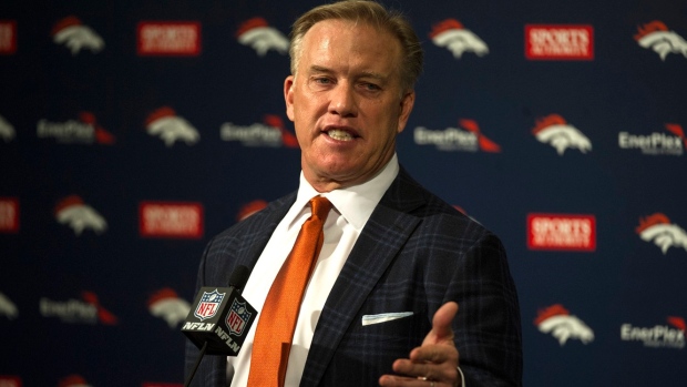 Denver Broncos general manager John Elway, president Joe Ellis test ...