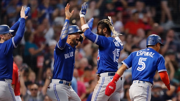 Toronto Blue Jays celebrate