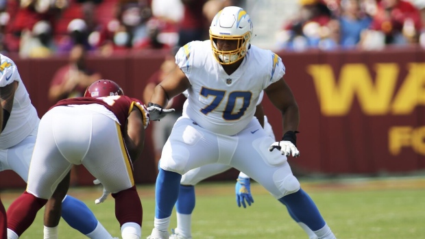 Rashawn Slater Los Angeles Chargers 21-day practice window 