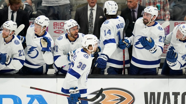 Brandon Hagel Tampa Bay Lightning beat Anaheim Ducks 