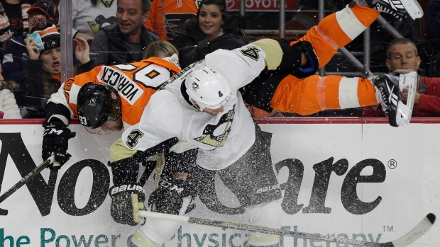 Scuderi checks Voracek