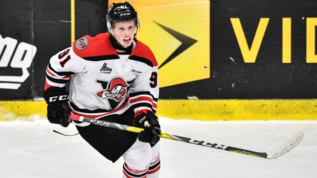 Noah Corson with Drummondville Voltigeurs in 2016