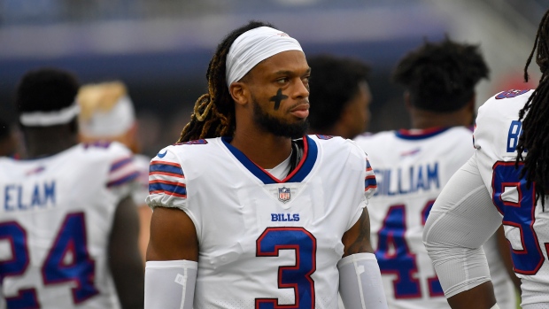 Damar Hamlin: Obvious Shirts in Chicago supporting Buffalo Bills