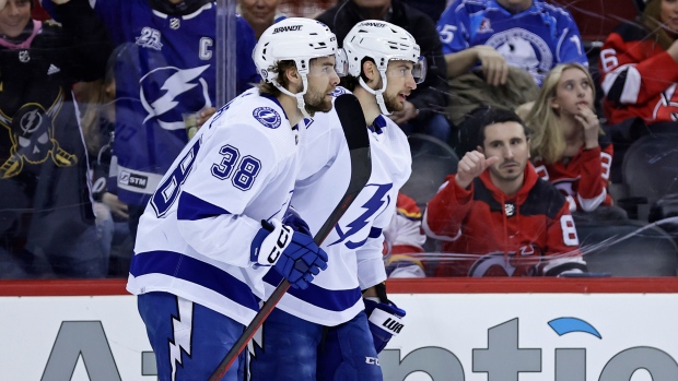 Lightning beat Devils 4-1 to open two-game set in New Jersey