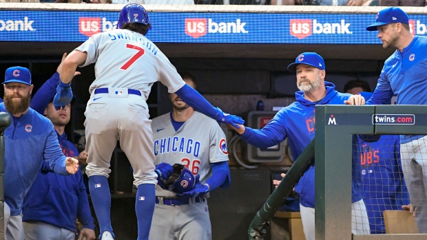 Cubs score late to rally past Twins, reach .500 again