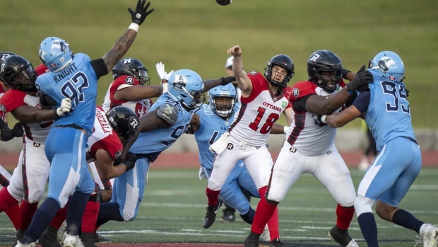 CFL: Ottawa Redblacks rally to stun Winnipeg Blue Bombers 31-28 in overtime