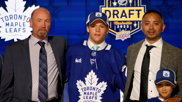 Easton Cowan went from Maple Leafs fan to first-round pick