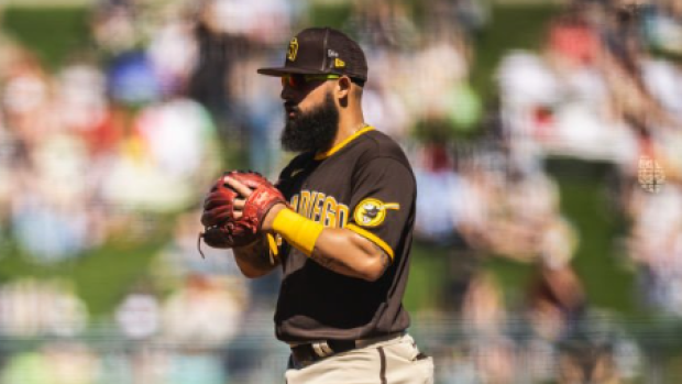 Rougned Odor of the San Diego Padres stands at second base during a  Fotografía de noticias - Getty Images